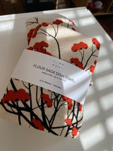 Load image into Gallery viewer, Winterberry Flour Sack Dish Towel