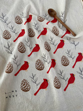 Load image into Gallery viewer, Happy Cardinal Flour Sack Dish Towel