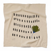 Load image into Gallery viewer, Green Flower Flour Sack Dish Towel