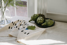 Load image into Gallery viewer, Green Flower Flour Sack Dish Towel