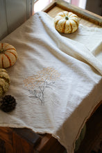 Load image into Gallery viewer, Marigold Embroidered Flour Sack Dish Towel