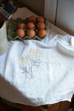 Load image into Gallery viewer, Marigold Embroidered Flour Sack Dish Towel