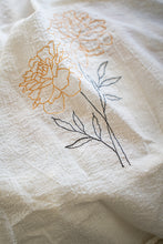 Load image into Gallery viewer, Marigold Embroidered Flour Sack Dish Towel