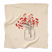 Load image into Gallery viewer, Winterberry Flour Sack Dish Towel