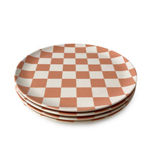 Load image into Gallery viewer, 8" Coco check Bamboo Side Plate - Set of 4