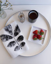 Load image into Gallery viewer, Hickory Leaf Linen Napkin in White (Set of 4)