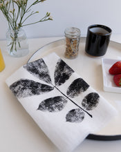 Load image into Gallery viewer, Hickory Leaf Linen Napkin in White (Set of 4)