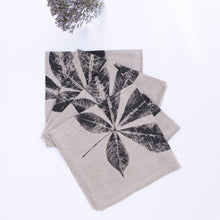Load image into Gallery viewer, Creeper Leaf Linen Napkin in 6 different colors (Set of 4 w/bag)