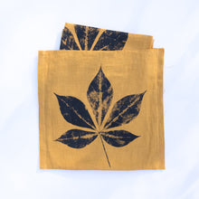 Load image into Gallery viewer, Creeper Leaf Linen Napkin in 6 different colors (Set of 4 w/bag)