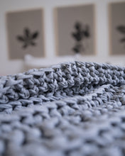 Load image into Gallery viewer, Hand-Crocheted Weighted Blanket in Light Gray