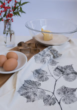 Load image into Gallery viewer, Unbleached Cotton Wild Grape Leaf Tea Towel in Natural