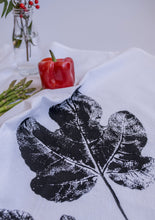 Load image into Gallery viewer, Heavyweight 100% Cotton Fig tree Towel in White