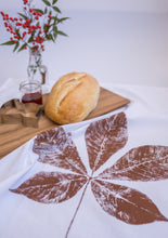 Load image into Gallery viewer, Heavyweight 100% Cotton Creeper Leaf Tea Towel in White