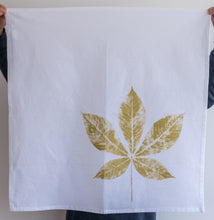 Load image into Gallery viewer, Heavyweight 100% Cotton Creeper Leaf Tea Towel in White