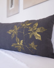 Load image into Gallery viewer, Linen Sweetgum Pillow in Charcoal
