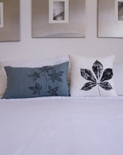 Load image into Gallery viewer, Linen Sweetgum Pillow in Lagoon Blue