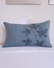 Load image into Gallery viewer, Linen Sweetgum Pillow in Lagoon Blue