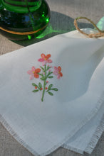 Load image into Gallery viewer, Garden Embroidered Linen Cocktail Napkins