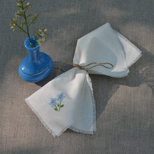 Load image into Gallery viewer, Garden Embroidered Linen Cocktail Napkins