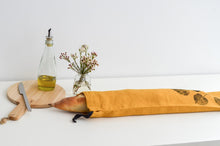 Load image into Gallery viewer, Linen Redbud Baguette Bag in Mustard
