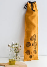 Load image into Gallery viewer, Linen Redbud Baguette Bag in Mustard