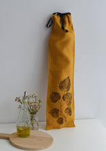 Load image into Gallery viewer, Linen Redbud Baguette Bag in Mustard