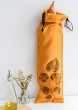 Load image into Gallery viewer, Linen Redbud Baguette Bag in Mustard