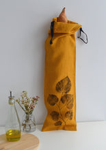 Load image into Gallery viewer, Linen Redbud Baguette Bag in Mustard