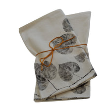 Load image into Gallery viewer, Unbleached 100% Cotton Redbud Leaf Tea Towel in Natural