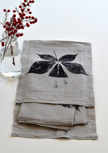Load image into Gallery viewer, Creeper Leaf Linen Tea Towel (Set of 2 w/bag)
