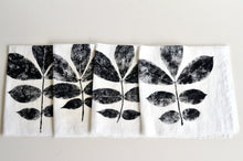 Load image into Gallery viewer, Hickory Leaf Linen Napkin in White (Set of 4)