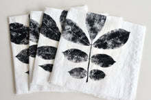 Load image into Gallery viewer, Hickory Leaf Linen Napkin in White (Set of 4)