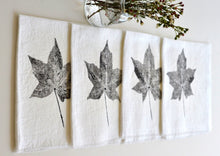 Load image into Gallery viewer, Sweetgum Leaf Linen Napkin in White (Set of 4)