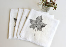 Load image into Gallery viewer, Sweetgum Leaf Linen Napkin in White (Set of 4)