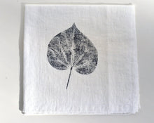 Load image into Gallery viewer, Redbud Leaf Linen Napkin in White (Set of 4)