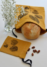 Load image into Gallery viewer, Linen Multi-Use String Bags in Mustard