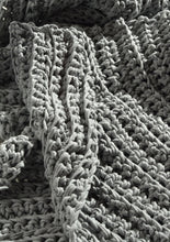 Load image into Gallery viewer, Hand-Crocheted Weighted Blanket in Light Gray