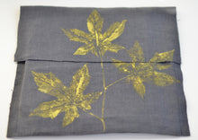Load image into Gallery viewer, Sweetgum Leaf Linen Napkin in Charcoal (Set of 4 w/bag)