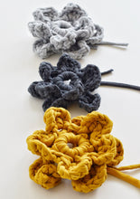 Load image into Gallery viewer, Large Crocheted Flowers with Recycled Cotton T-shirt yarn