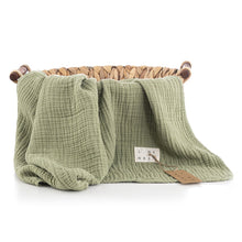 Load image into Gallery viewer, 4 Layer Muslin Blanket in Olive