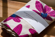 Load image into Gallery viewer, Pink Rain Lilly Flour Sack Dish Towel