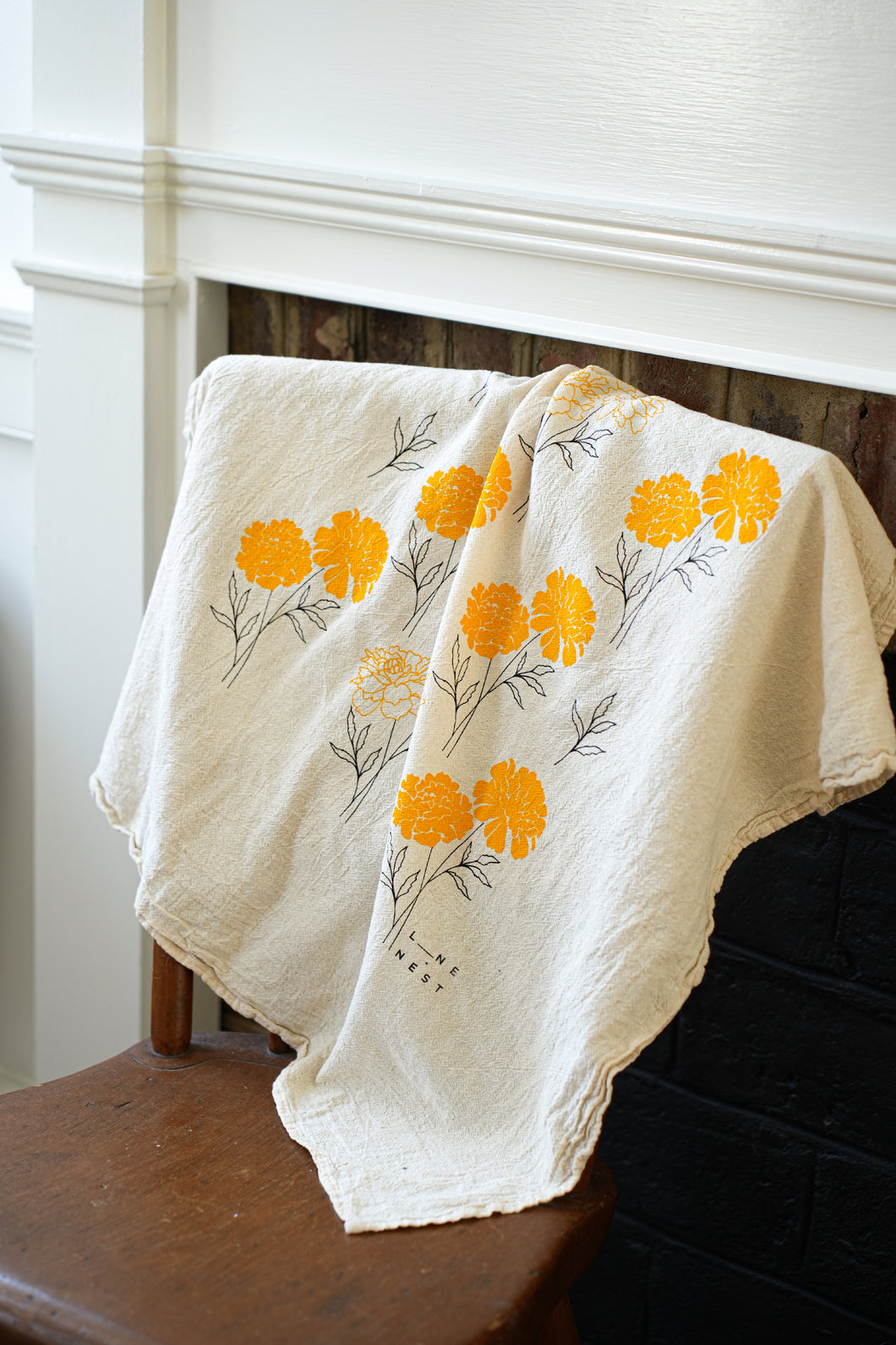 Marigold Flour Sack Dish Towel