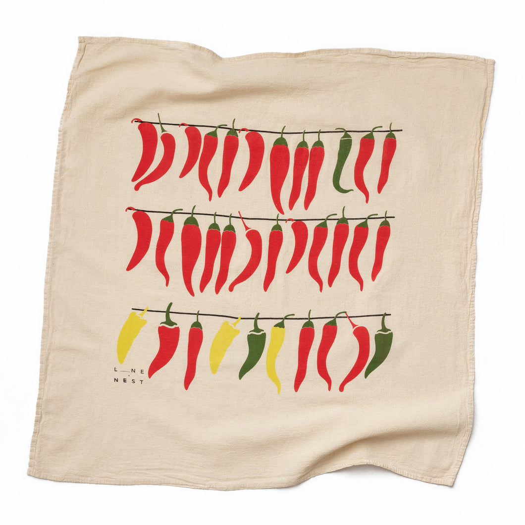 Peppers Flour Sack Dish Towel