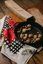 Load image into Gallery viewer, Red Lily Flour Sack Dish Towel
