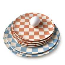Load image into Gallery viewer, 8&quot; Coco check Bamboo Side Plate - Set of 4
