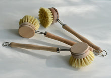 Load image into Gallery viewer, Natural Wood Dish Brush with handle

