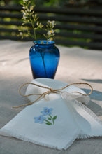 Load image into Gallery viewer, Garden Embroidered Linen Cocktail Napkins
