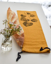 Load image into Gallery viewer, Linen Redbud Baguette Bag in Mustard
