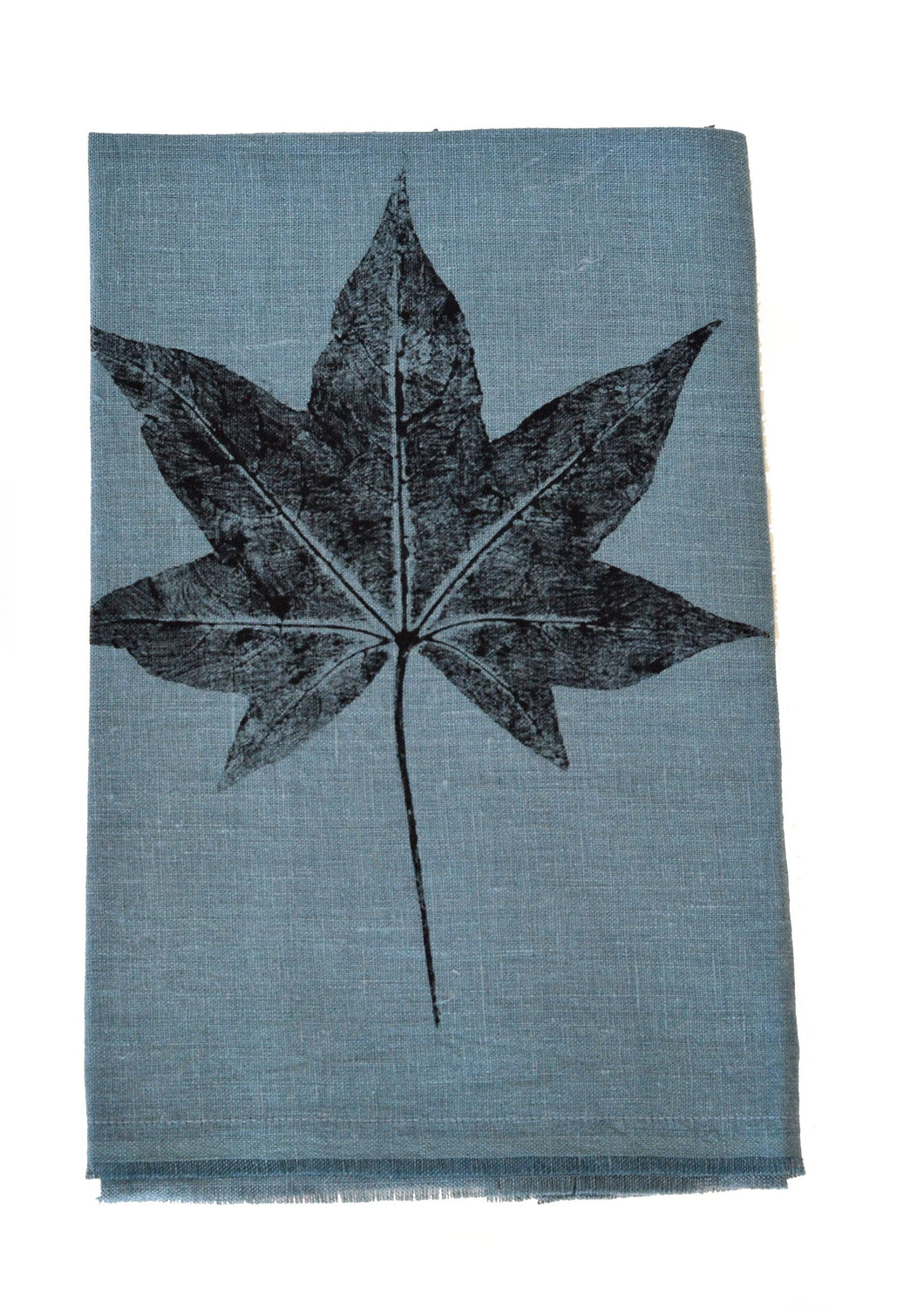 Lagoon Blue Linen Tea Towel