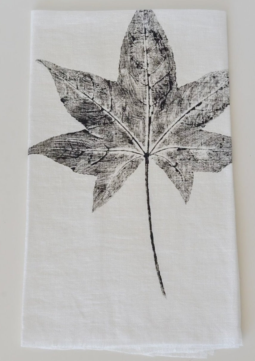 White Linen Tea Towel